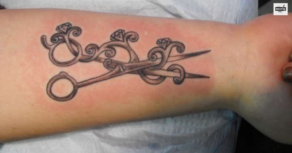 Behind Scissors Tattoos