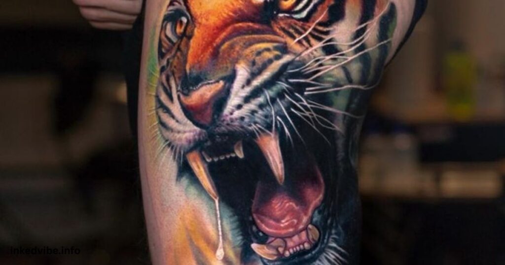 Combo Of Bizarre Concepts: Radiant Japanese Tiger Tattoo