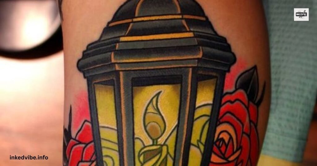 Depiction Of Stoic Philosophy: Ritualistic Japanese Lantern Tattoo