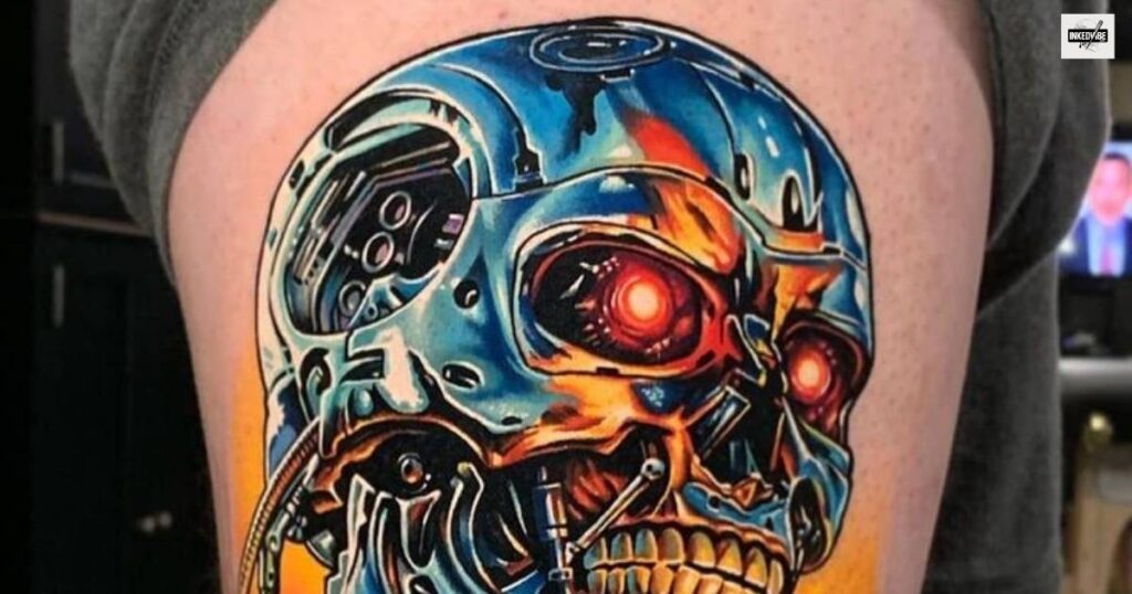 Futuristic Arm Cyborg Tattoos