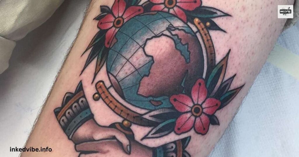 Globe Tattoo Ideas with Compass, Map, and Adventure Themes