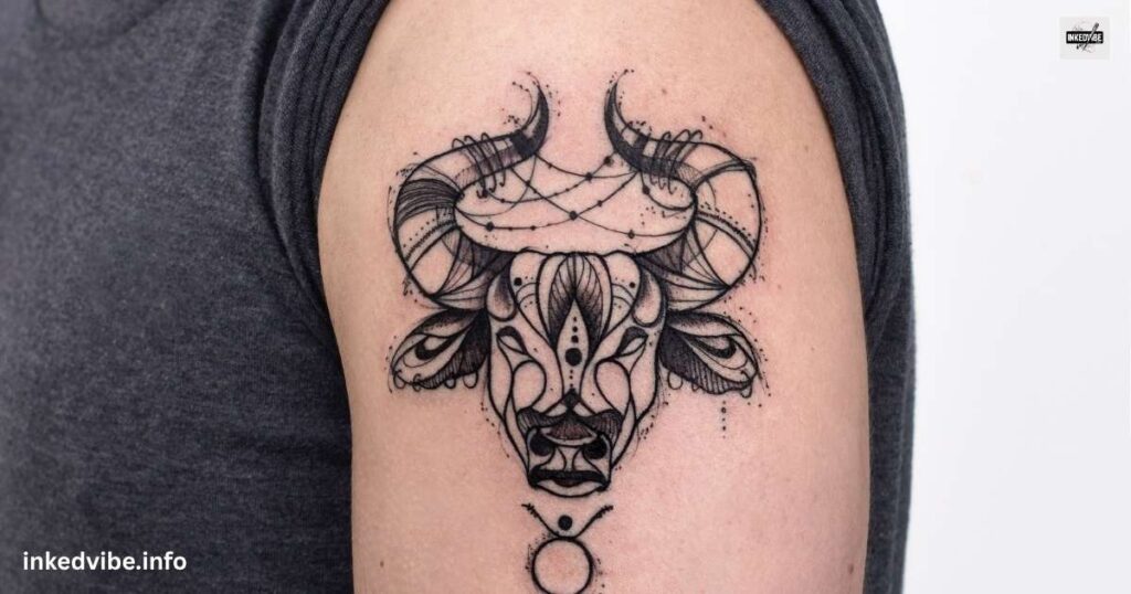 Intertwining Symbolism: Cryptic Celtic Bull Tattoo