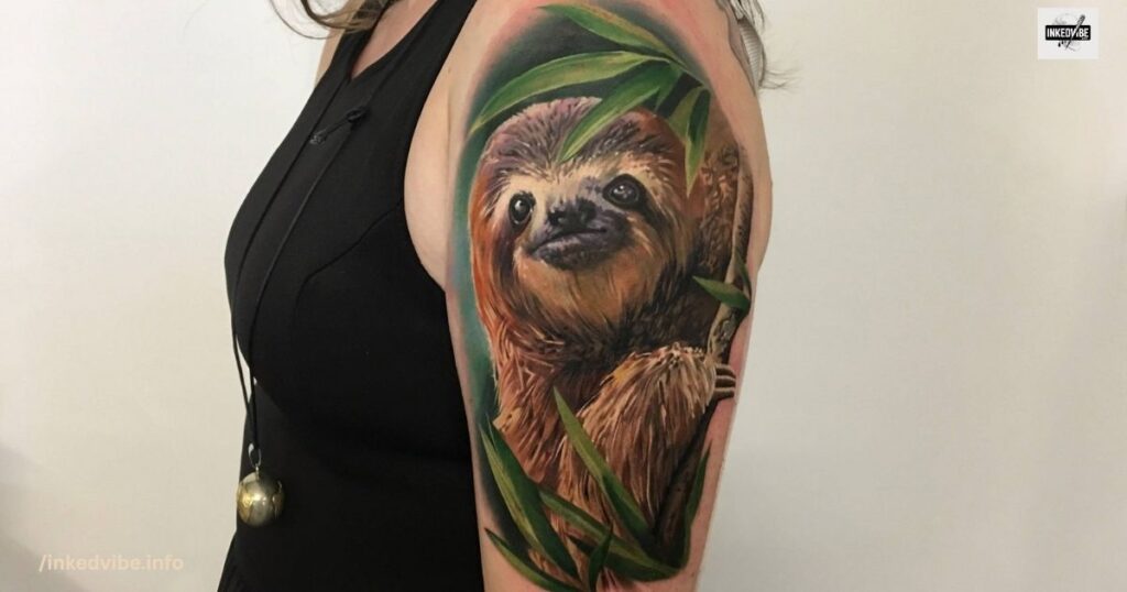 Just Hanging Around: Adorable Matching Sloth Tattoo