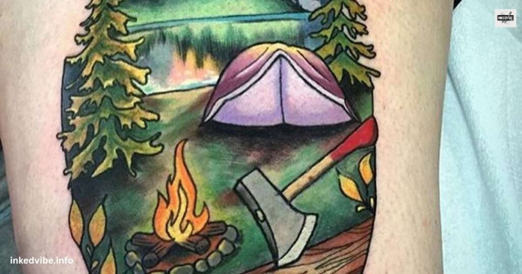 Motif Of Relaxation: Chilling Camping Chair Tattoo