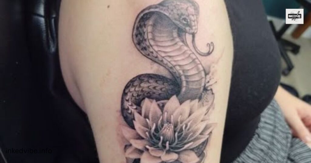 Reflection Of Attack: Poisonous Cobra Head Tattoo