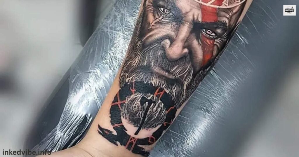 The Look Of Terror: Suspenseful Balder God Of War Tattoo
