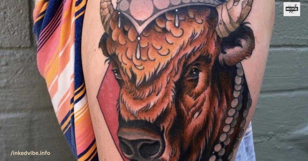 Unraveling The Beauty: Glorious Traditional Bison Tattoo
