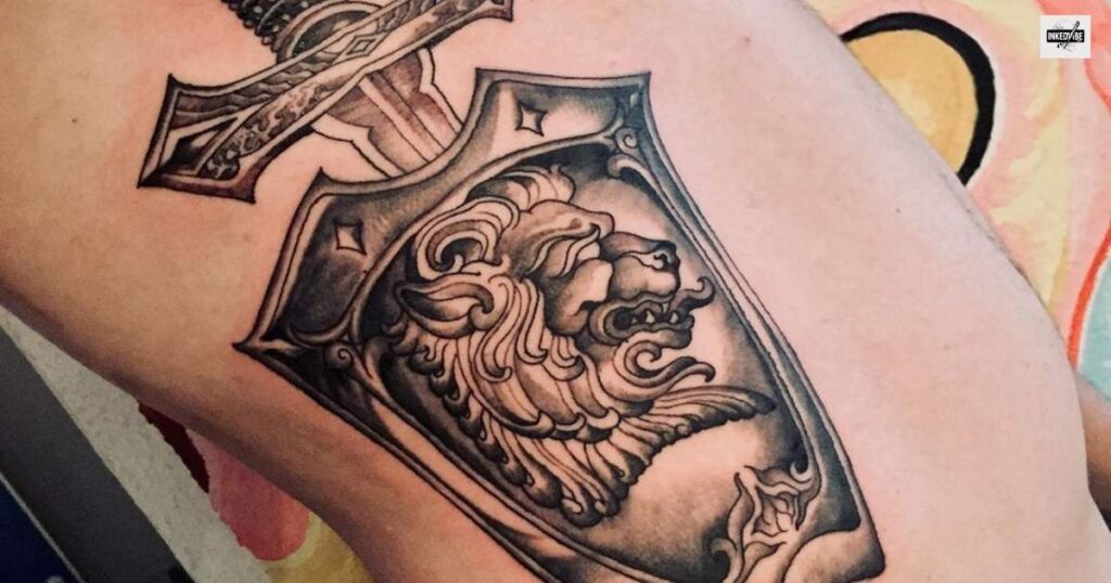 Warrior-Inspired Shield Tattoos for Brave Souls