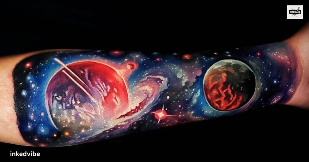 Watercolor Planet Tattoo Styles