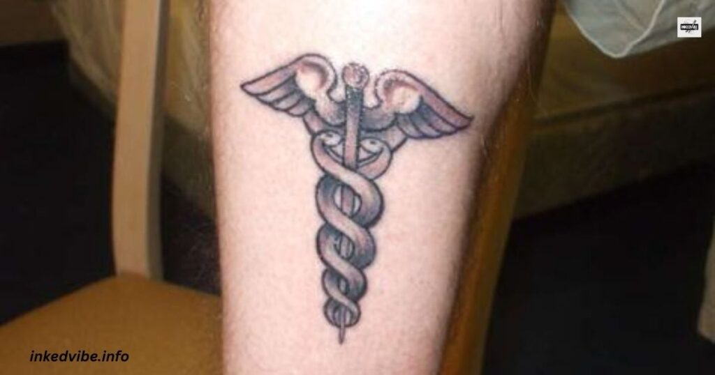 A Noble Profession: Nursing Caduceus Tattoo