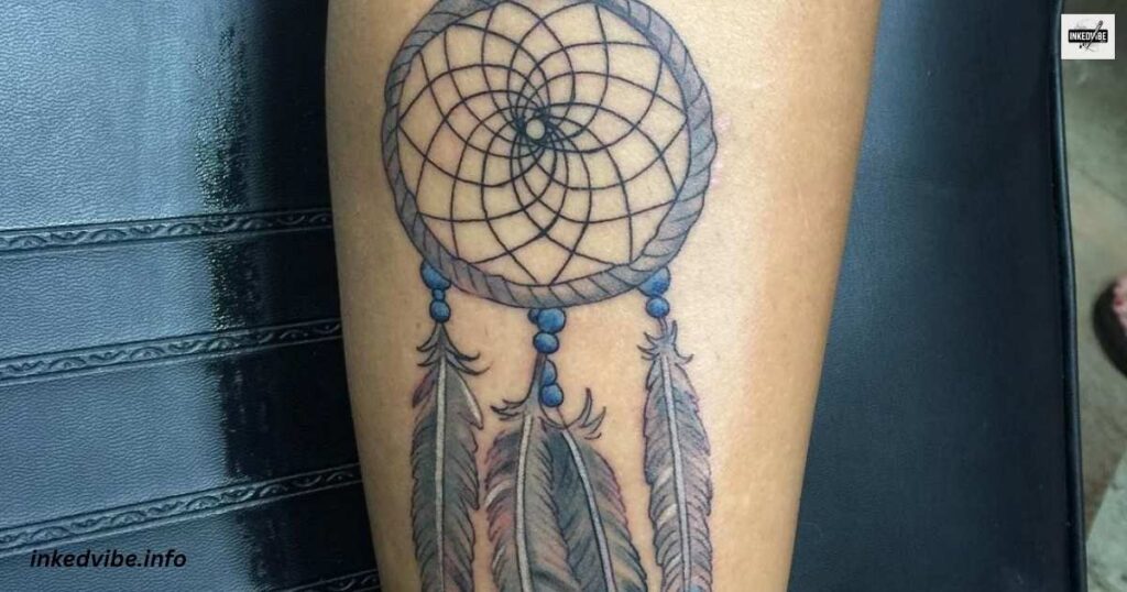 Attracting Positivity: Natural Dreamcatcher Tattoo On Foot