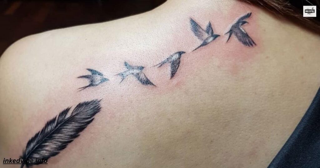Blend Of Darkness: Dark Crow Feather Tattoo