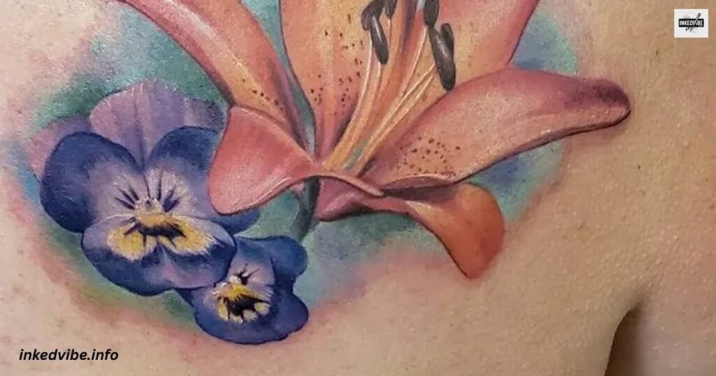Covering A Huge Area: Lavish Lotus Flower Tattoo On Thigh
