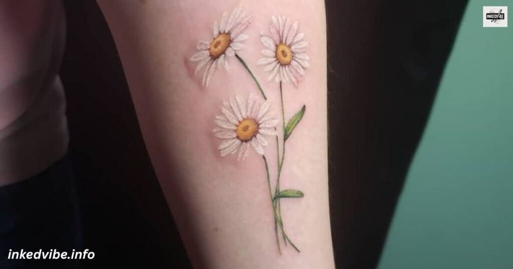 Curving An Artistic Masterpiece: Traditional Daisy Tattoo With Subtle Inking