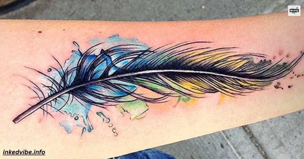 Cuteness Overloaded: Adorable Duck Feather Tattoo