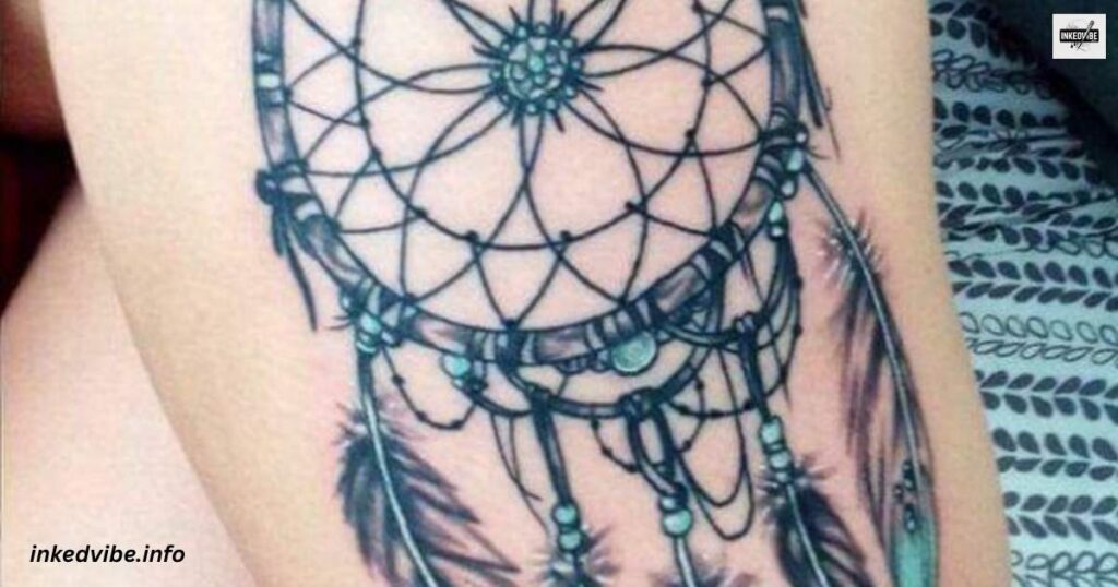 Glimpse Of Loyalty: Profound Wolf And Dreamcatcher Tattoo