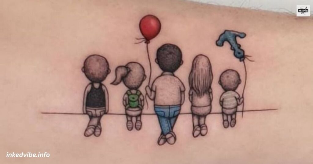 Guidance Of Life: Symbolic Compass Family Tattoo