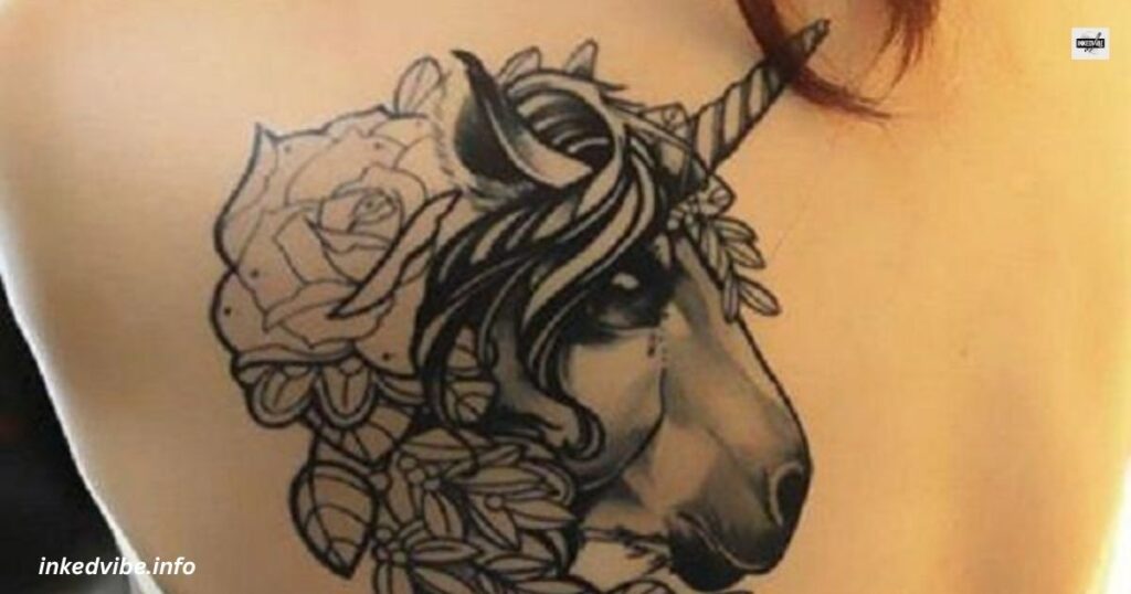 Into The Mystery: Staggering Gothic Unicorn Tattoo