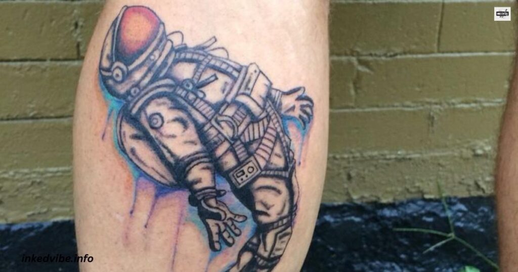 Magic Of The Universe: Retro Astronaut Tattoo On Forearm