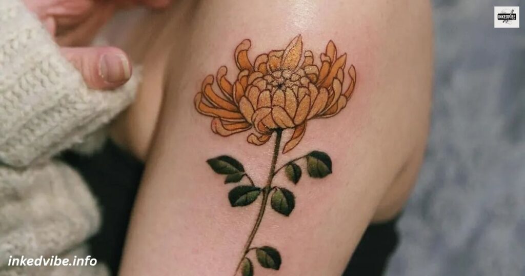 Perfect Example Of Symbiosis: Unique Bee And Daisy Tattoo