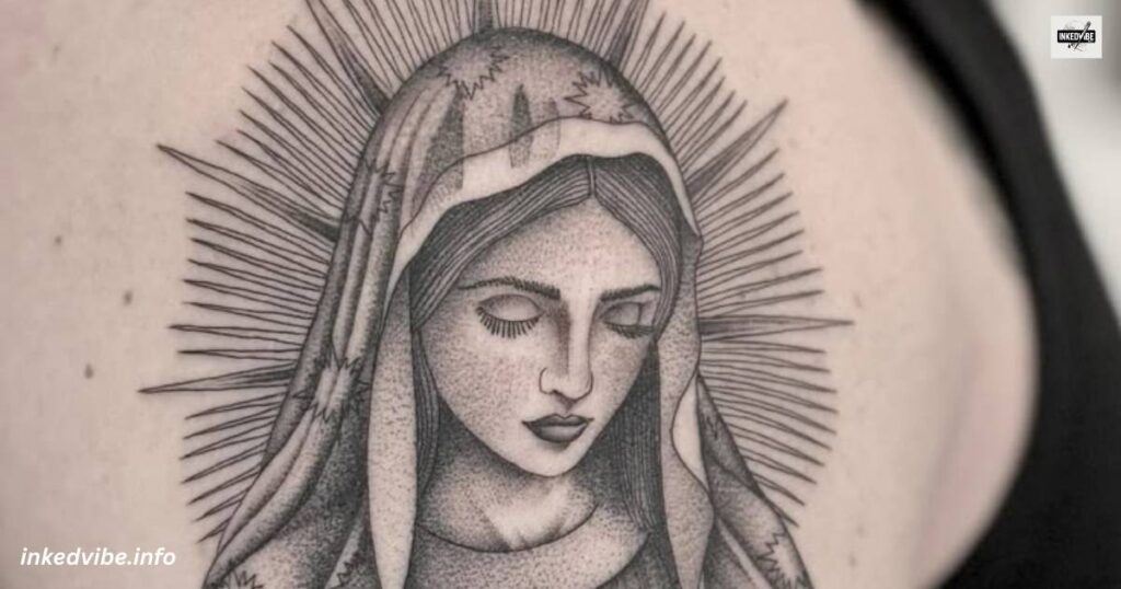 Small Virgin Mary Tattoo: A Small Crack For Light To Shine Through!