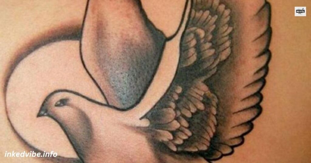 Subtle Exhibition Of Sensuality: Dove Tattoo On Neck