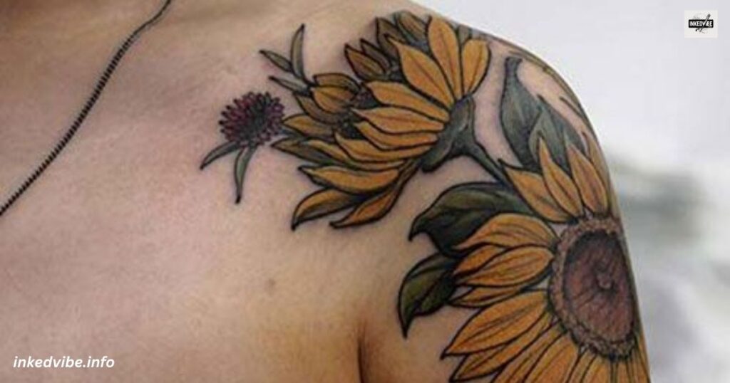 Sunflower Shoulder Tattoo