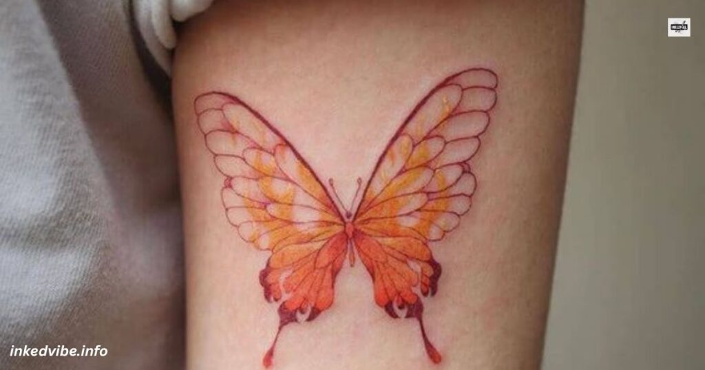 A Serene Ambiance: Calming Forest Fire Tattoo