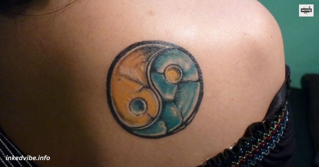 Yin Yang Shoulder Tattoo