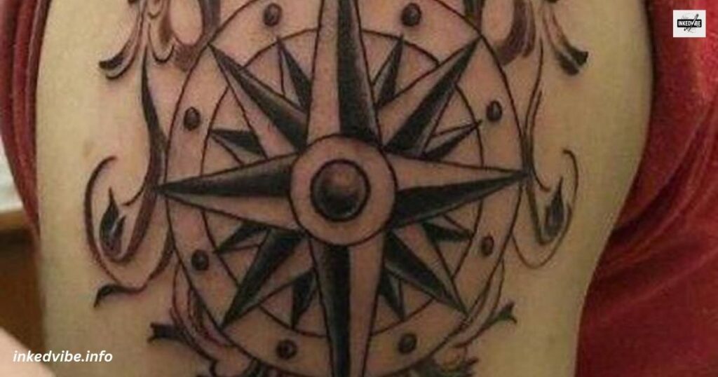 Traditional Compass Tattoo: Draped In Color And Emotions