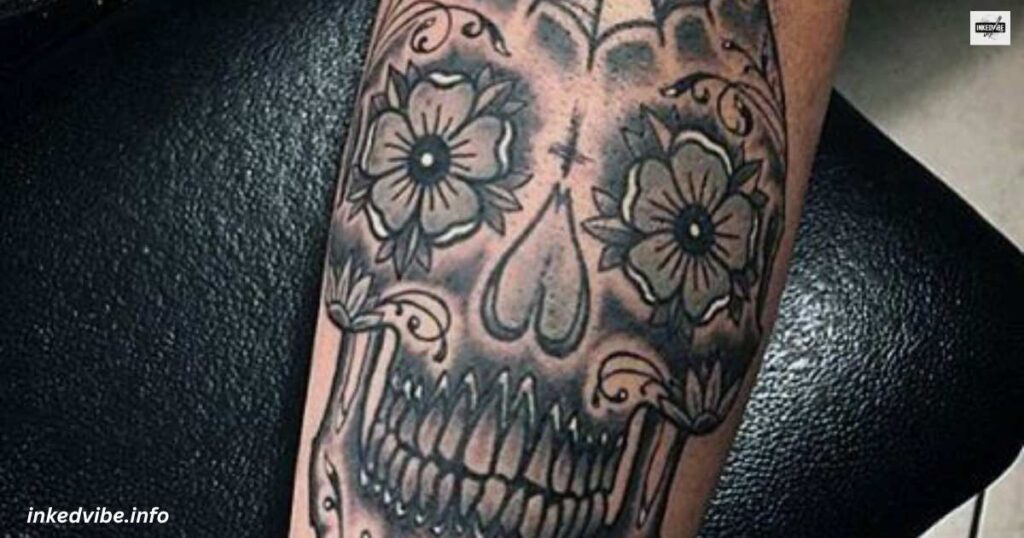 Black And White Sugar Skull Tattoo: A Sign Of Hardship
