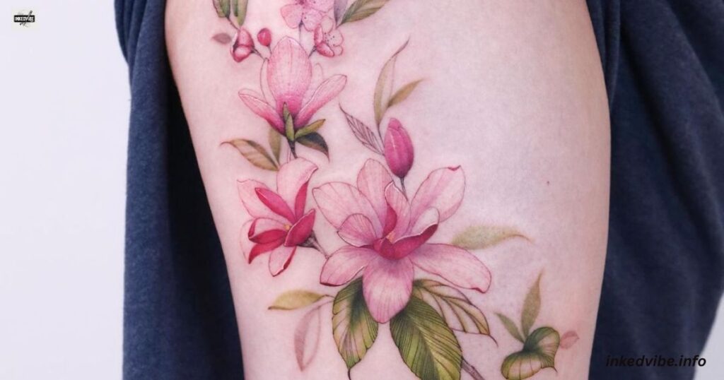 Magnolia Thigh Tattoo: A Slice Of Pleasure For The Mind